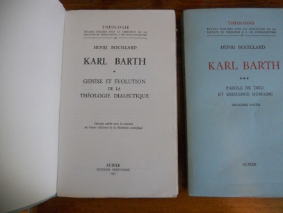 Bouillard - Karl Barth, title page